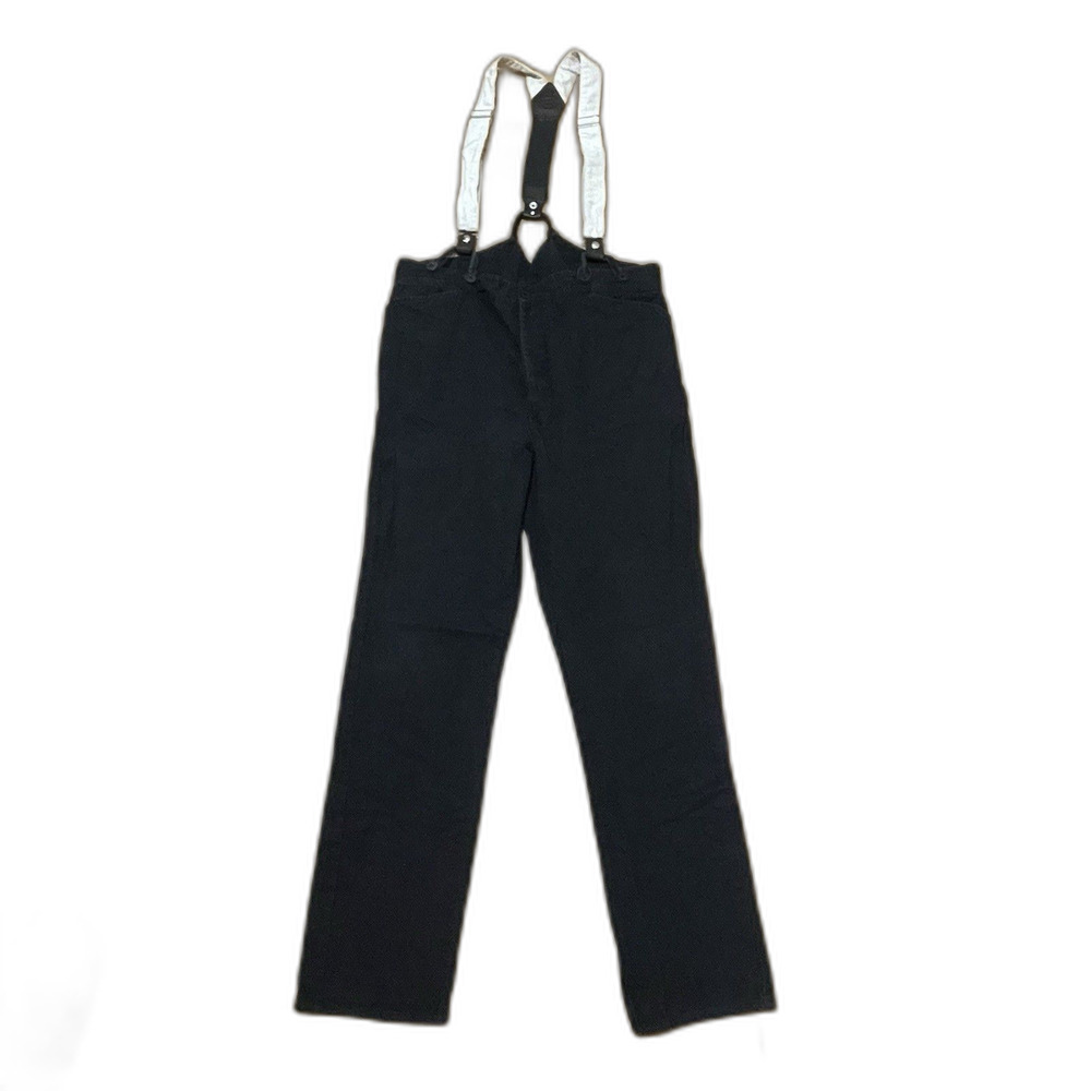 Frontier Classics Pants Mens 44 Black w/ Suspenders Buckle Back